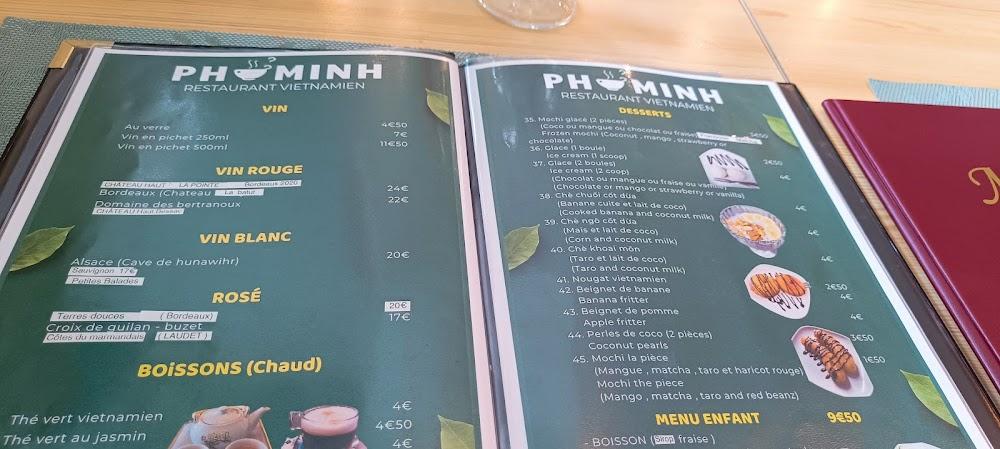 PHO MINH RESTAURANT VIETNAMIEN - Menu Image 2